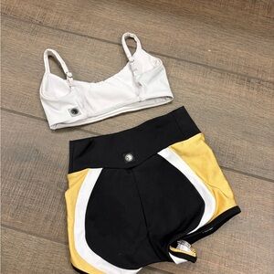 Five the label dancewear white black gold set child large